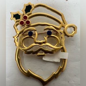 Santa brooch pin by JJ